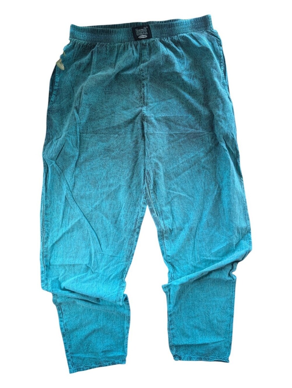 Vintage 90s EZZE WEAR Teal Cotton Pants Made in Canada Large